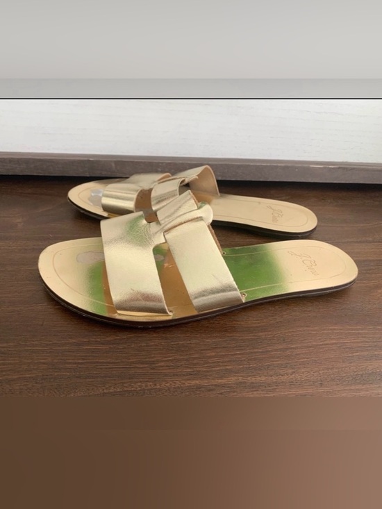 J. Crew Shoes - J.Crew leather gold sandals - size 8.5